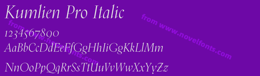 Kumlien Pro ItalicPreview Kumlien Pro ItalicPreview