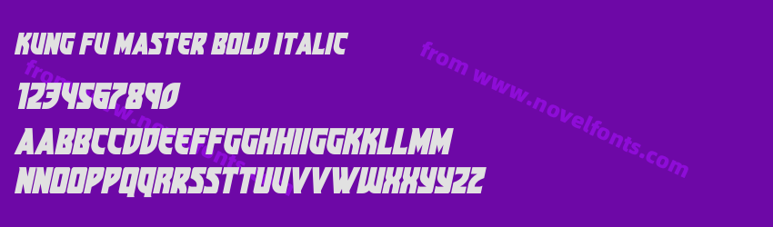 Kung Fu Master Bold ItalicPreview Kung Fu Master Bold ItalicPreview