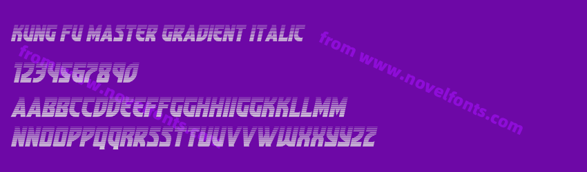 Kung Fu Master Gradient ItalicPreview Kung Fu Master Gradient ItalicPreview