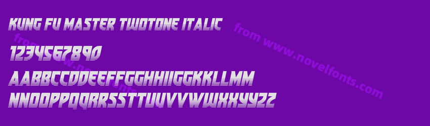 Kung Fu Master Twotone ItalicPreview Kung Fu Master Twotone ItalicPreview
