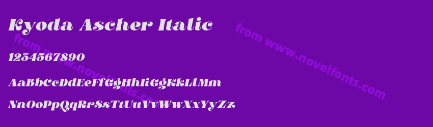 Kyoda Ascher ItalicPreview Kyoda Ascher ItalicPreview