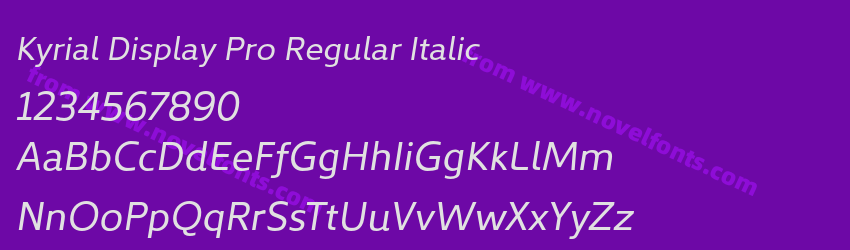 Kyrial Display Pro Regular ItalicPreview Kyrial Display Pro Regular ItalicPreview