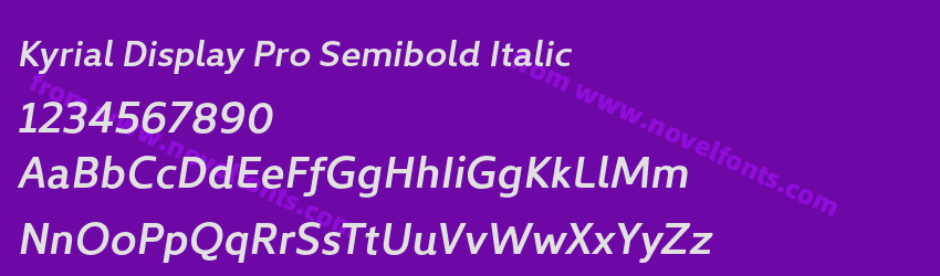 Kyrial Display Pro Semibold ItalicPreview Kyrial Display Pro Semibold ItalicPreview