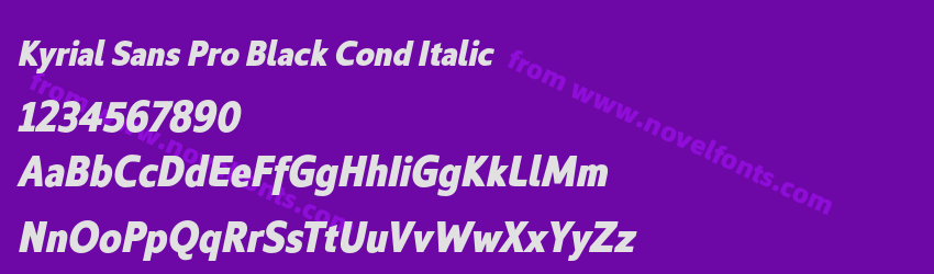 Kyrial Sans Pro Black Cond ItalicPreview Kyrial Sans Pro Black Cond ItalicPreview