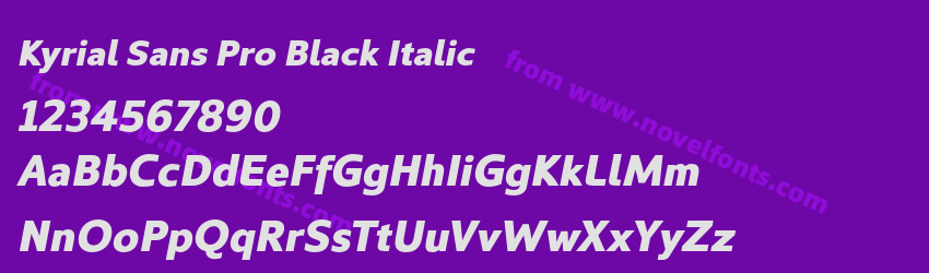 Kyrial Sans Pro Black ItalicPreview Kyrial Sans Pro Black ItalicPreview