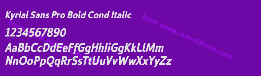 Kyrial Sans Pro Bold Cond ItalicPreview Kyrial Sans Pro Bold Cond ItalicPreview