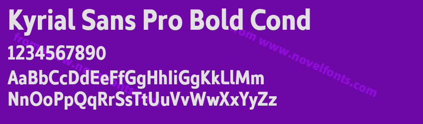 Kyrial Sans Pro Bold CondPreview Kyrial Sans Pro Bold CondPreview