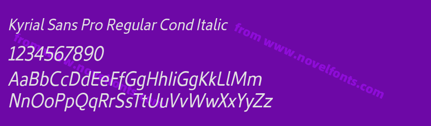 Kyrial Sans Pro Regular Cond ItalicPreview Kyrial Sans Pro Regular Cond ItalicPreview