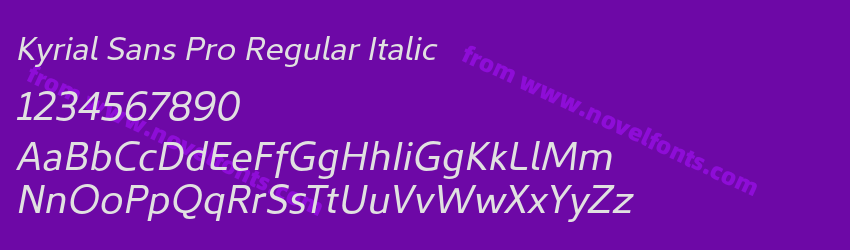 Kyrial Sans Pro Regular ItalicPreview Kyrial Sans Pro Regular ItalicPreview