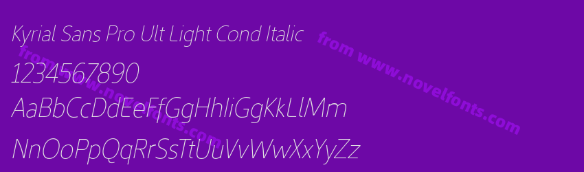 Kyrial Sans Pro Ult Light Cond ItalicPreview Kyrial Sans Pro Ult Light Cond ItalicPreview