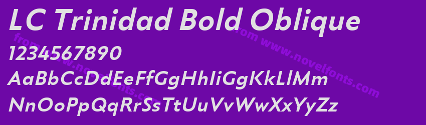 LC Trinidad Bold ObliquePreview LC Trinidad Bold ObliquePreview
