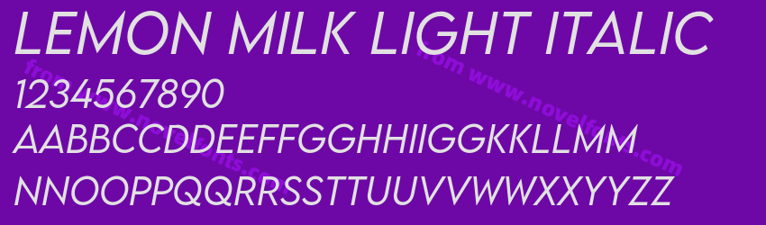 LEMON MILK Light ItalicPreview LEMON MILK Light ItalicPreview