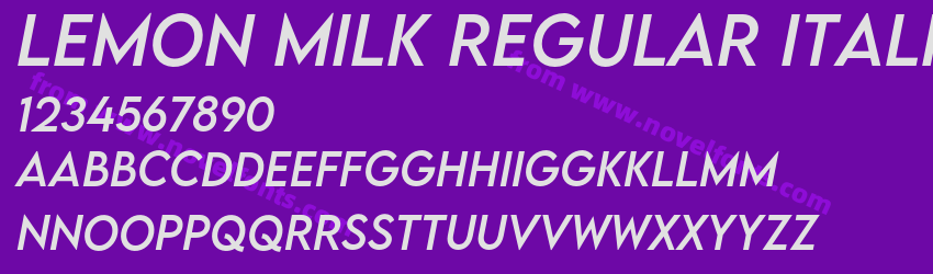 LEMON MILK Regular ItalicPreview LEMON MILK Regular ItalicPreview