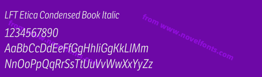 LFT Etica Condensed Book ItalicPreview LFT Etica Condensed Book ItalicPreview