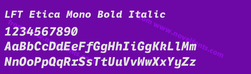LFT Etica Mono Bold ItalicPreview LFT Etica Mono Bold ItalicPreview
