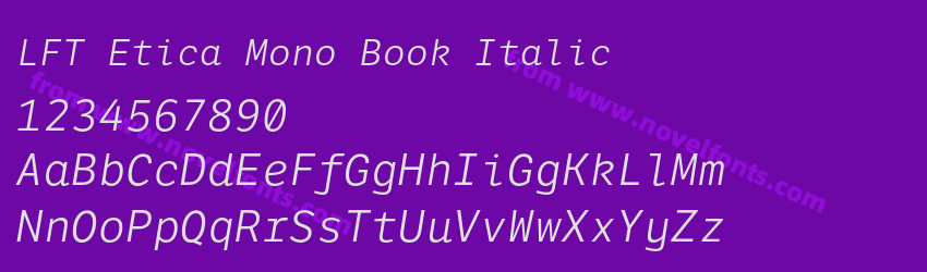 LFT Etica Mono Book ItalicPreview LFT Etica Mono Book ItalicPreview