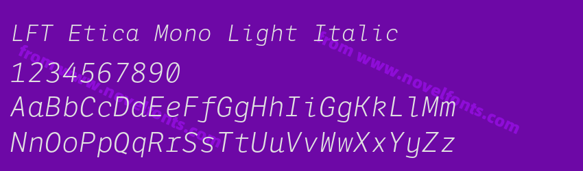 LFT Etica Mono Light ItalicPreview LFT Etica Mono Light ItalicPreview