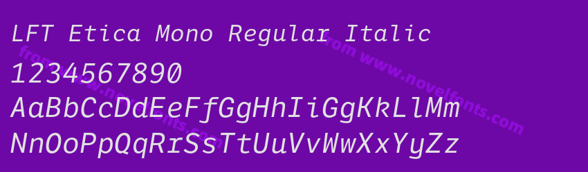 LFT Etica Mono Regular ItalicPreview LFT Etica Mono Regular ItalicPreview