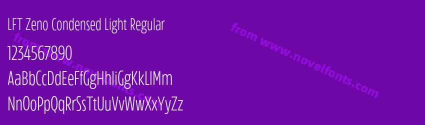 LFT Zeno Condensed Light RegularPreview LFT Zeno Condensed Light RegularPreview