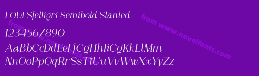 LOUI Sfelligri Semibold SlantedPreview LOUI Sfelligri Semibold SlantedPreview