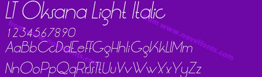LT Oksana Light ItalicPreview LT Oksana Light ItalicPreview