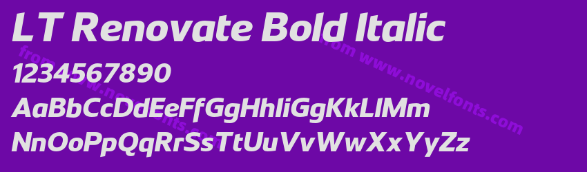 LT Renovate Bold ItalicPreview LT Renovate Bold ItalicPreview