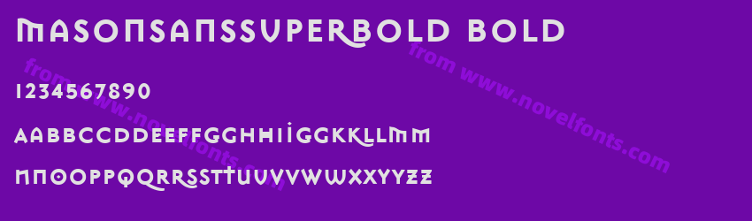 MasonSansSuperBold BoldPreview