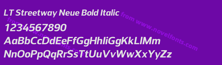 LT Streetway Neue Bold ItalicPreview LT Streetway Neue Bold ItalicPreview