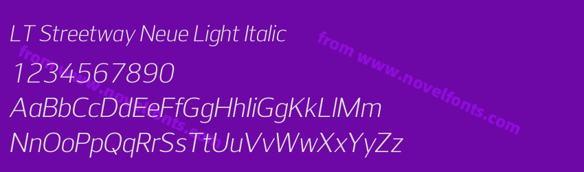 LT Streetway Neue Light ItalicPreview LT Streetway Neue Light ItalicPreview