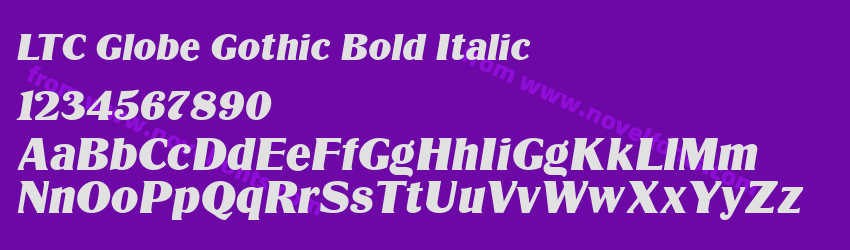 LTC Globe Gothic Bold ItalicPreview LTC Globe Gothic Bold ItalicPreview