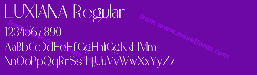 LUXIANA RegularPreview LUXIANA RegularPreview