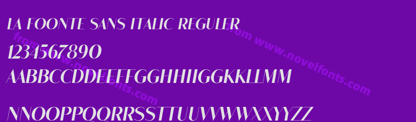 La Foonte Sans Italic regulerPreview La Foonte Sans Italic regulerPreview