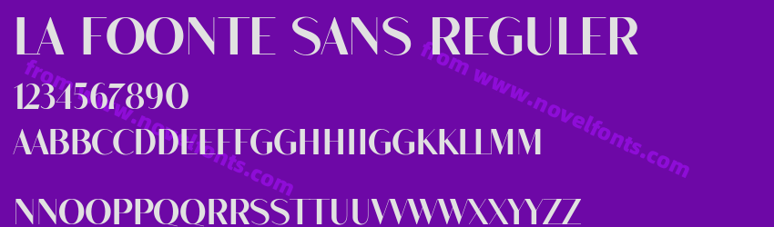 La Foonte Sans regulerPreview La Foonte Sans regulerPreview