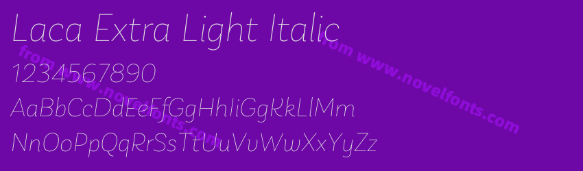 Laca Extra Light ItalicPreview Laca Extra Light ItalicPreview