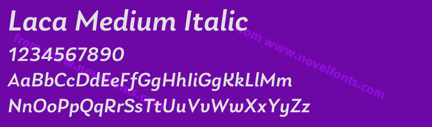 Laca Medium ItalicPreview Laca Medium ItalicPreview