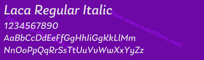 Laca Regular ItalicPreview Laca Regular ItalicPreview
