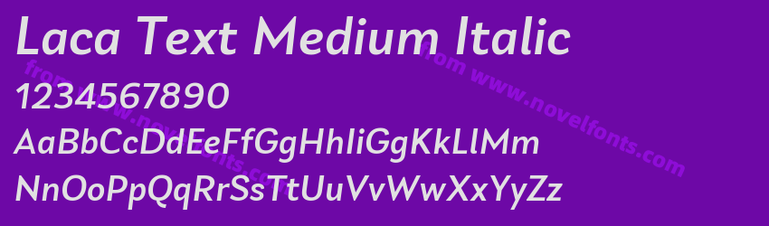 Laca Text Medium ItalicPreview Laca Text Medium ItalicPreview