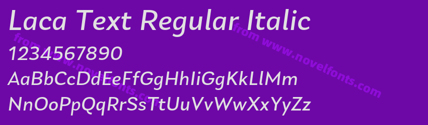 Laca Text Regular ItalicPreview Laca Text Regular ItalicPreview