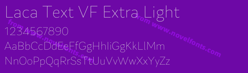 Laca Text VF Extra LightPreview Laca Text VF Extra LightPreview