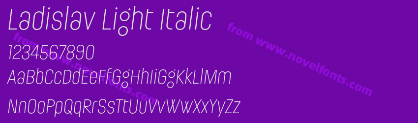 Ladislav Light ItalicPreview Ladislav Light ItalicPreview
