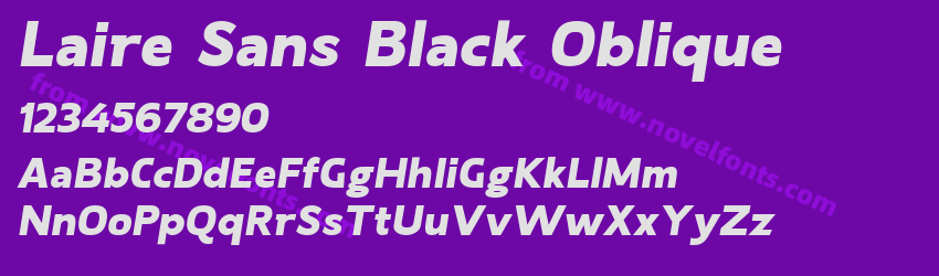 Laire Sans Black ObliquePreview Laire Sans Black ObliquePreview