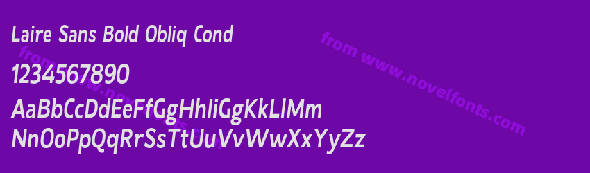 Laire Sans Bold Obliq CondPreview Laire Sans Bold Obliq CondPreview