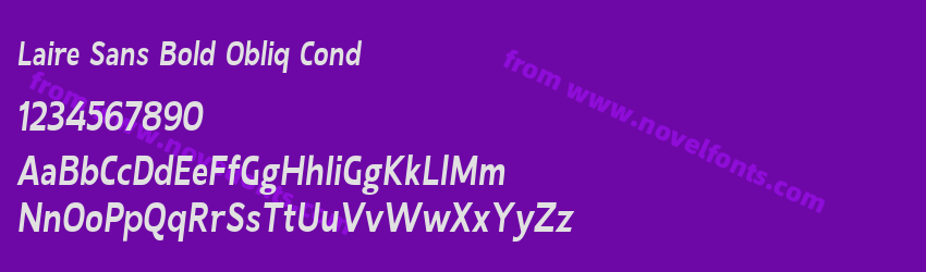 Laire Sans Bold Obliq CondPreview Laire Sans Bold Obliq CondPreview