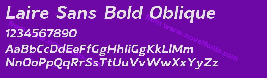 Laire Sans Bold ObliquePreview Laire Sans Bold ObliquePreview