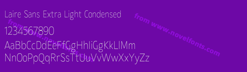 Laire Sans Extra Light CondensedPreview Laire Sans Extra Light CondensedPreview