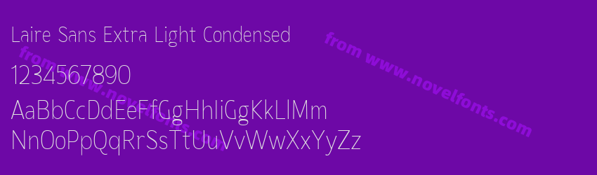 Laire Sans Extra Light CondensedPreview Laire Sans Extra Light CondensedPreview