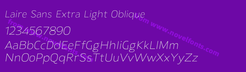 Laire Sans Extra Light ObliquePreview Laire Sans Extra Light ObliquePreview