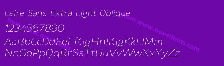 Laire Sans Extra Light ObliquePreview Laire Sans Extra Light ObliquePreview
