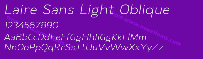 Laire Sans Light ObliquePreview Laire Sans Light ObliquePreview