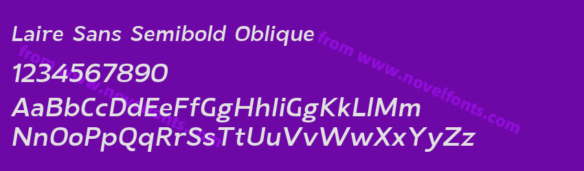 Laire Sans Semibold ObliquePreview Laire Sans Semibold ObliquePreview